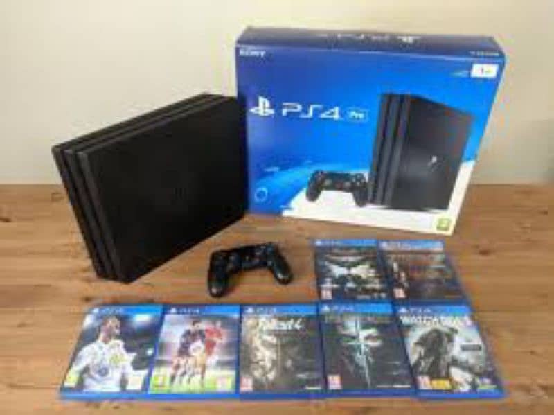 game PS4 pro 1 TB complete box with CD 6 0