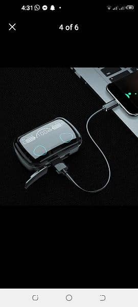 M10 Bluetooth earbuds with power bank 3500mah. mobile bhe charge hoga. 1