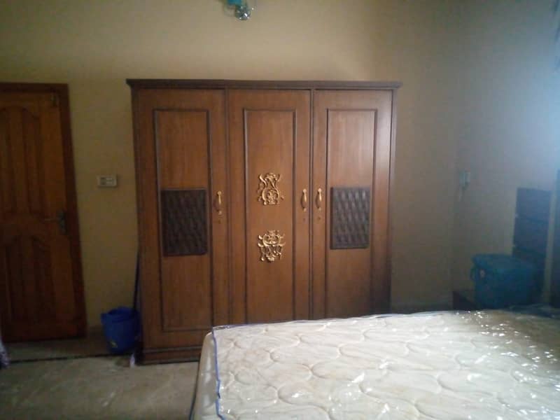 Triple door cupboard, 2 side tables, king size bed, dressing table,mat 2