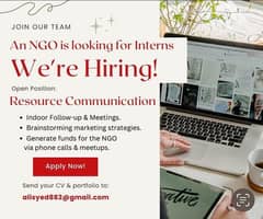 Ngo looking for females intern