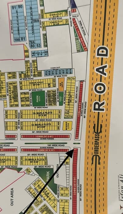 NEW DEAL FACING RING ROAD 8 MARLA COMMERCIAL PLOT NO 6 AVAILABLE FOR SALE PRIME AND VERY HOT LOCATION FOR BUILDERS WITH GUARANTEED GROWTH BEST ROI IN GOLF VIEW RESIDENCIA PHASE 2 BAHRIA TOWN LAHORE 1