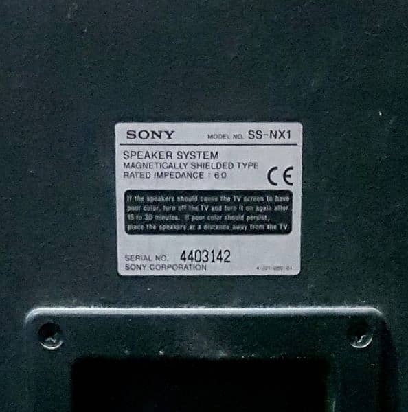 Sony SS NX 1 Speakers 2