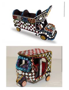 Handmade Truck And Rickshaw Art