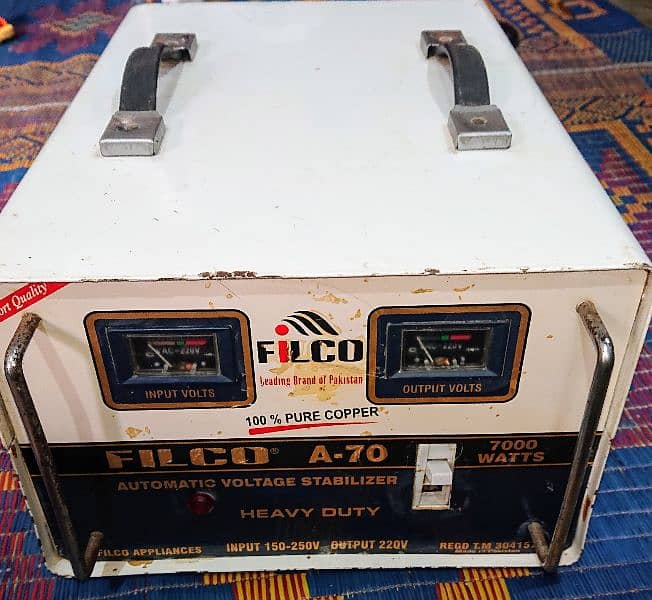 Filco A-70  automatic voltage stabilizer (7000 Watts) new condition 4