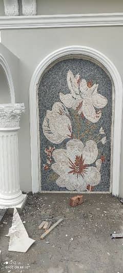 hande made marble mosaic