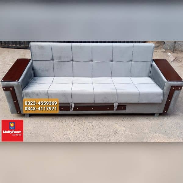 Molty double bed sofa cum bed/dining table/stool/Lshape sofa/chair 2