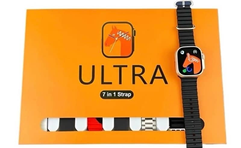 7 in 1 Ultra Smart Watch With 7 Straps And Wireless Charging Bluetooth 0