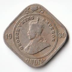 1930 Two anna coin
