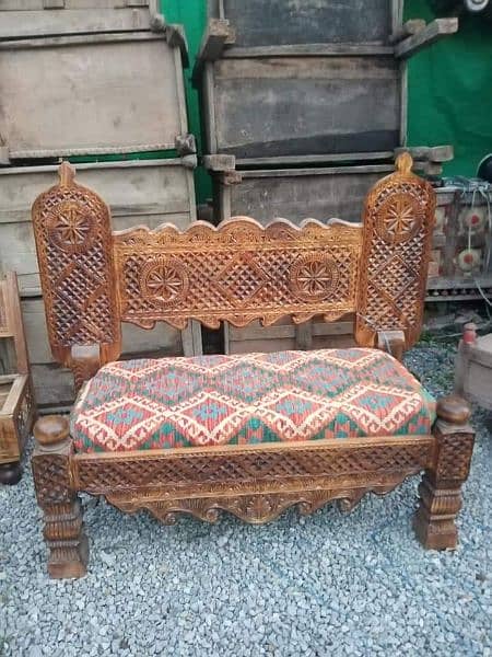 Swati sofa set in solid wood vintage style sofa set antique design 2