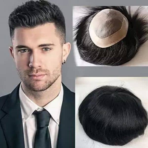 Men wig imported quality hair patch _hair unit_(0'3'0'6'4'2'3'9'1'0'1) 7