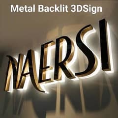 3D Letters Board Sign Acrylic Steel All over Pakistan wholesale Rate