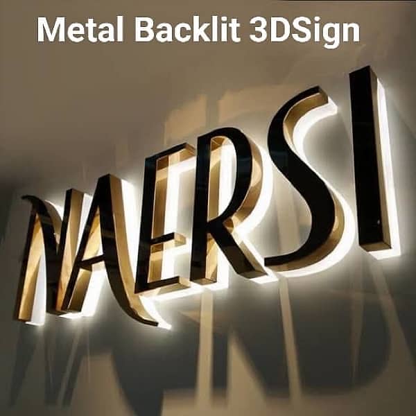 3D Letters Board Sign Acrylic Steel All over Pakistan wholesale Rate 0