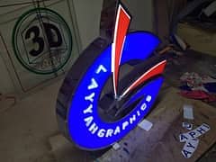 3D Letters Board Sign Acrylic Steel All over Pakistan wholesale Rate 8