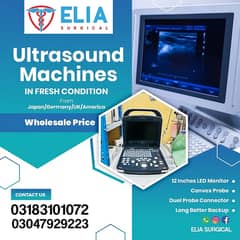 Ultrasound machines in fresh condition from japan/germany/uk/america