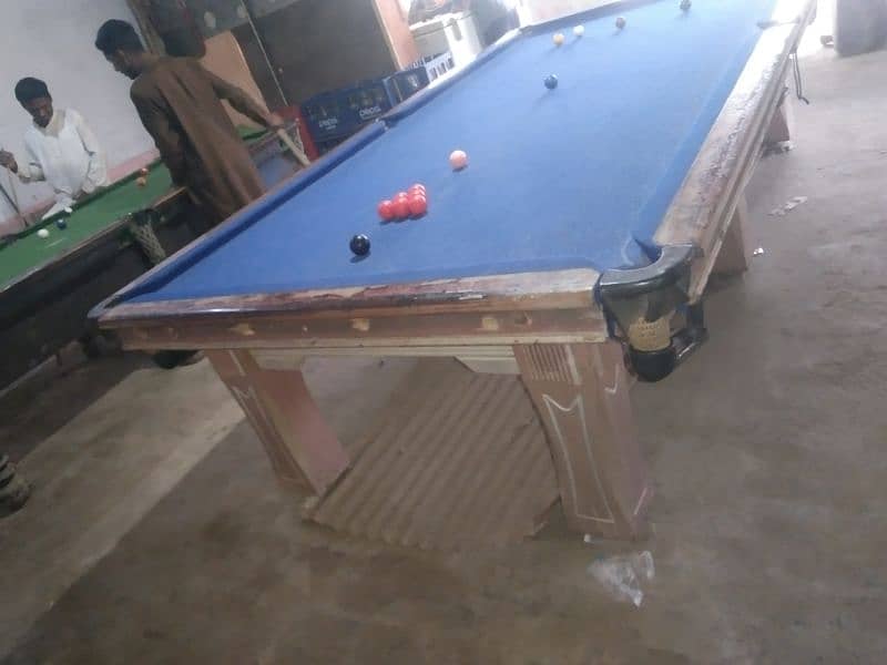 2 tables 1 snooker and 1 billiard 0