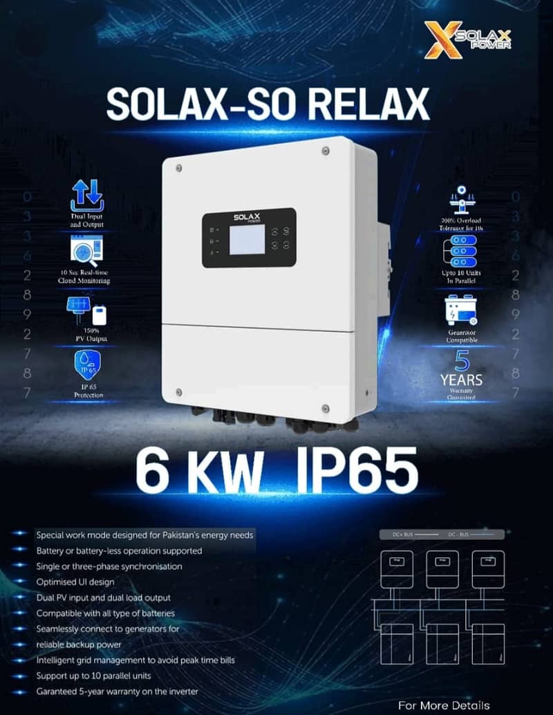 Solax hybrid 6KW IP65 - Solar Inverter - & Power Solutions 0