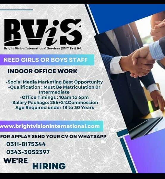 Job Opportunity Office work 0