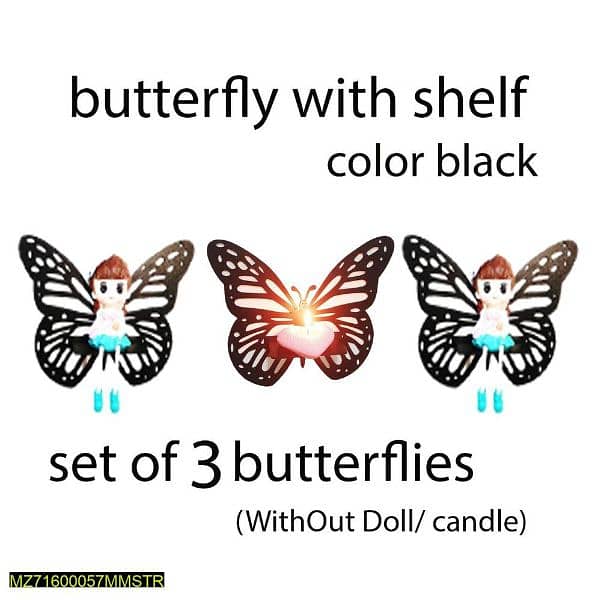 3D butterfly Art MDF wall hanging with shelf 2