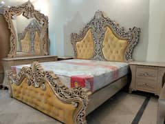 high gloss bed set/side tables/bed dressing/showcase/wardrobe/almari