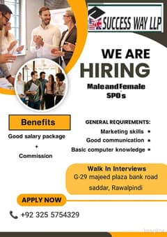 Required Male or Female Staff 0