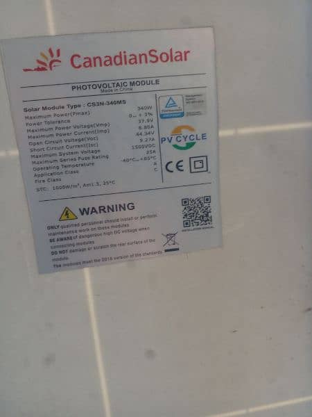 340 watt Canadian used solar panel 3