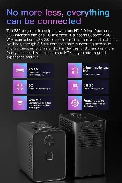 ultr hd Home Cinema / portable Android projector 8