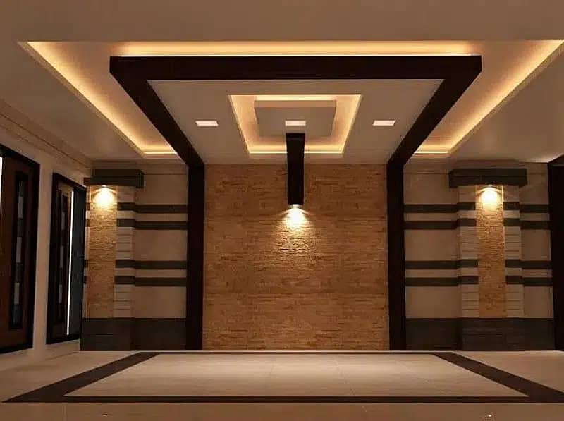 false ceiling paint work pvc panelling epoxy vinyle flooring 10