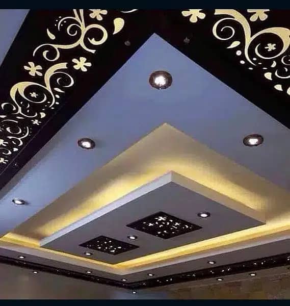false ceiling paint work pvc panelling epoxy vinyle flooring 12