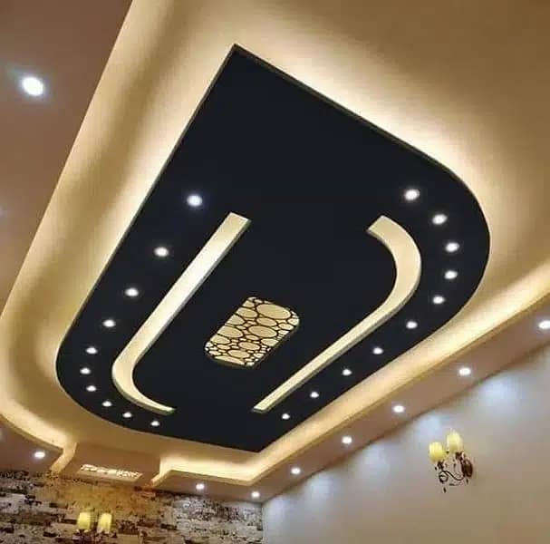 false ceiling paint work pvc panelling epoxy vinyle flooring 2