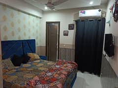 E-11 Save sequre Daily basis 1bed Flat fully furnished available 0