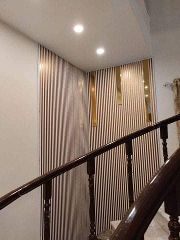 fancy ceiling, wallpaper, wooden floor wall panel, wpc media wall, 15