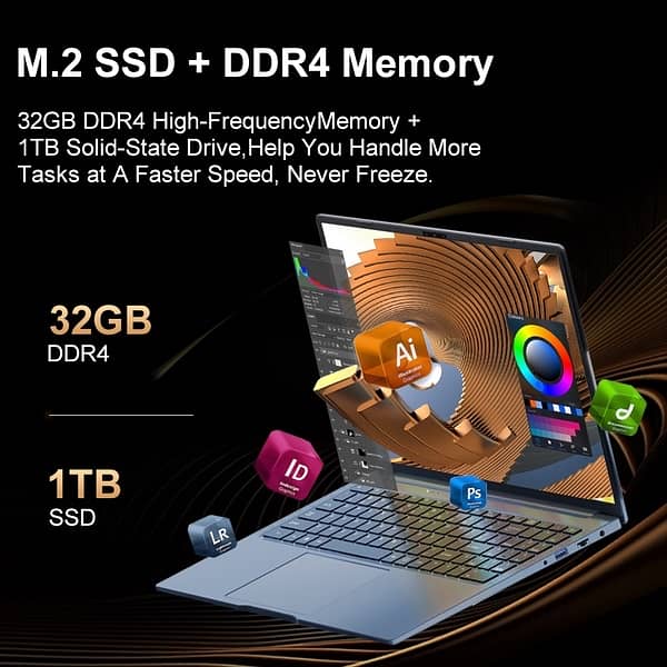 Ninkear Laptop N15 Pro 15.6-inch, Intel Core i7-1255U, IPS HD Dual SSD 7