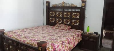 Chinioti Luxury Bed with 8 inch spring mattress for sell