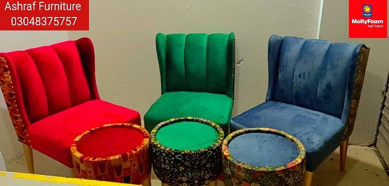Bedroom chairs set | Stools | Ottoman | Sofa | Tables | Sofa Chair | 9