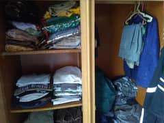 4 door Almari cupboard wardrobe bhari wood ma