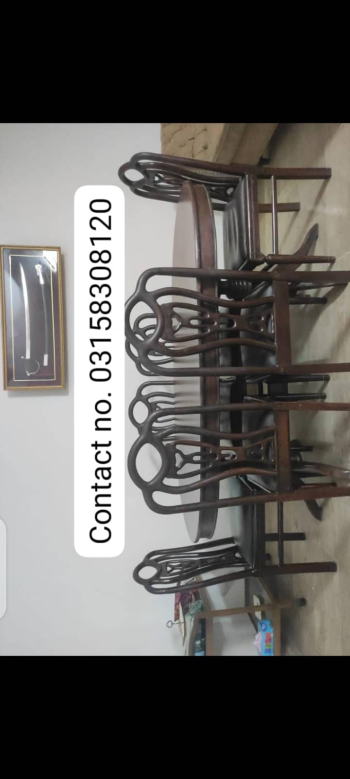 Table for 6 under 30000 Rs, wooden dining table in good condition. 1