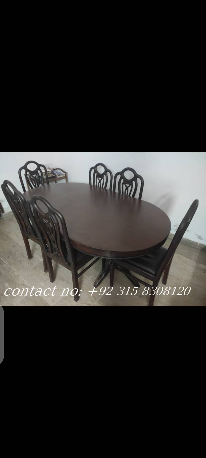 Table for 6 under 30000 Rs, wooden dining table in good condition. 3