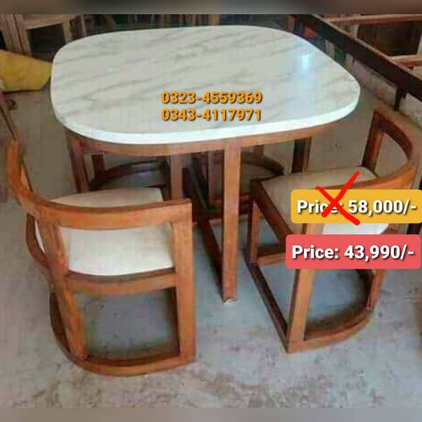 Smart dining table/round dining table/4 chair/6 chair/dining table 7