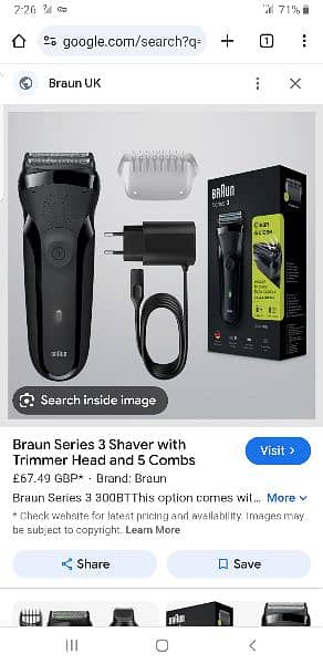 BRAUN series 3 21B  Shaver for sale 4