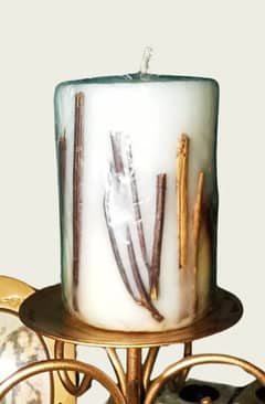 candle. wooden candle