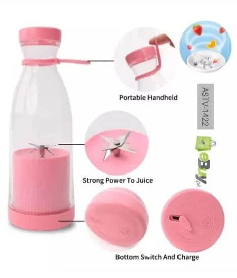 Mini Portable Electric Blender Bottle Juicer for Shakes 1