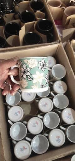 Coffee Tea Cups Mugs 6 Pieces Set Ceramics Cheeni Cup Full Print