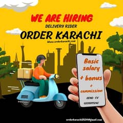 We are hiring delivery Rider
