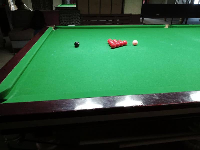 Snooker Tables and Billiards Table with black سلیت and steel borders. 1