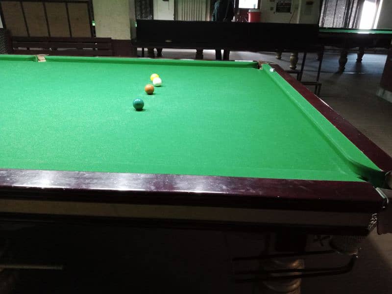 Snooker Tables and Billiards Table with black سلیت and steel borders. 2