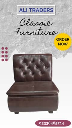 office sofa set leather Chesterfield chair table
