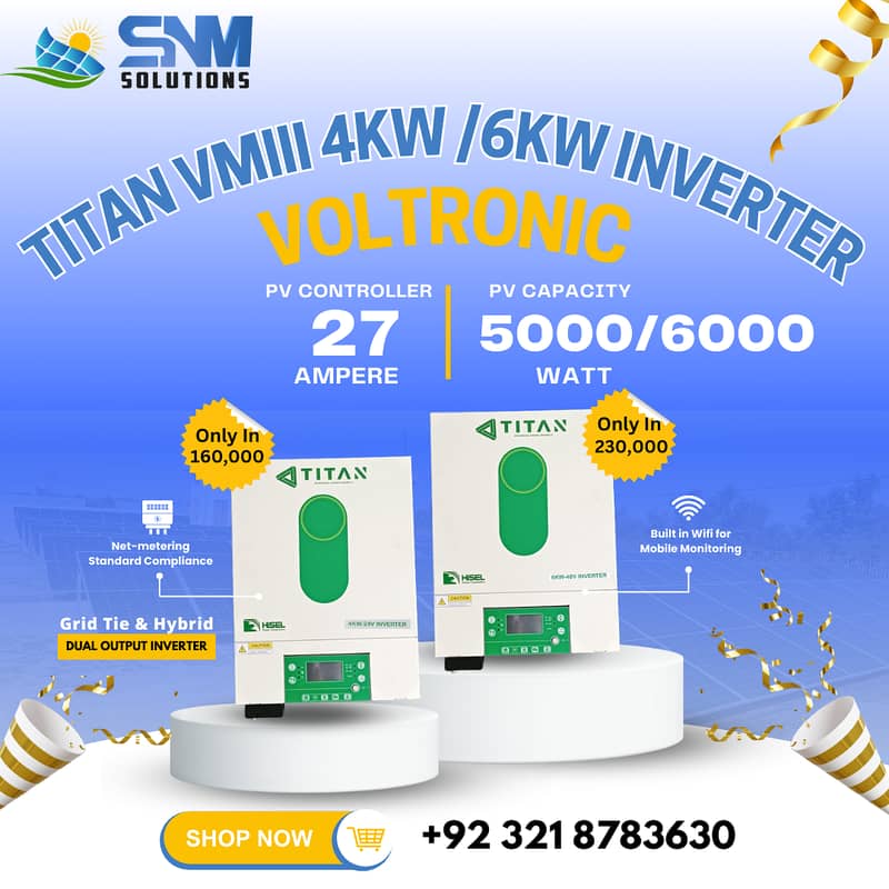 Titan VMIII 4 & 6kw Hybrid Inverter 0
