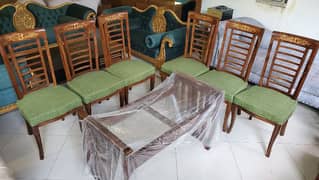 Six chairs dining table 0