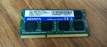Ram 4 GB DDR3 for Laptop single module 0