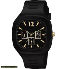new silicone watch for men black